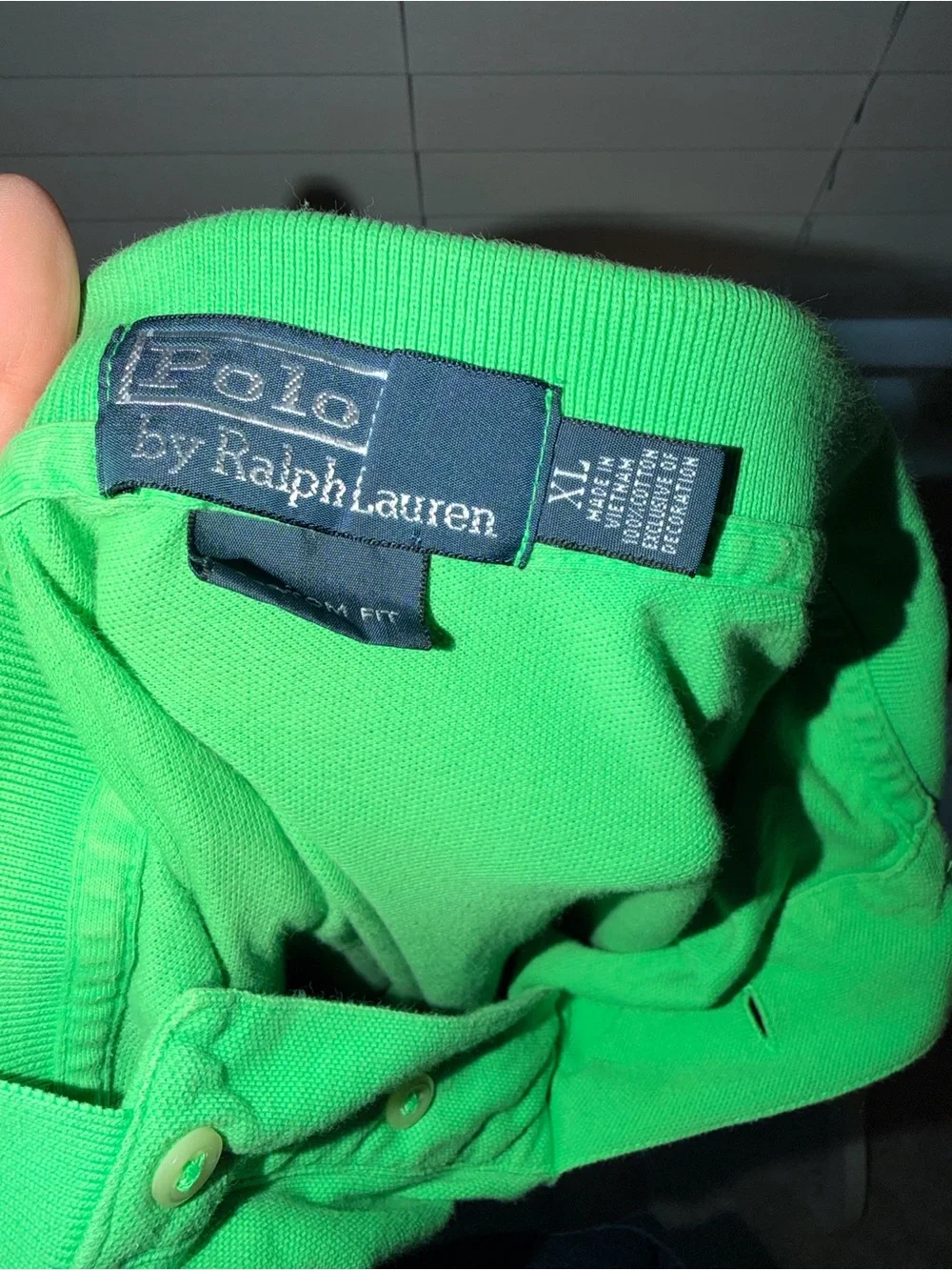 Ralph Lauren Bright Green Polo Shirt with Contrast Logo